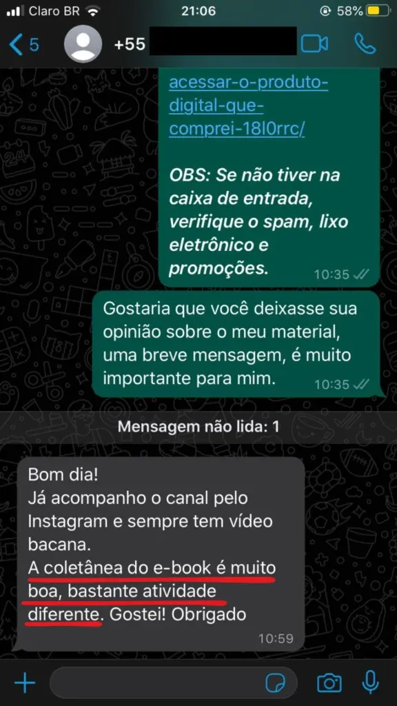 Depoimento 8 no WhatsApp