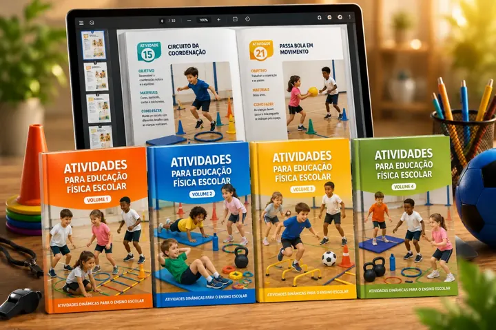 4 apostilas de Atividades para Educação Física Escolar